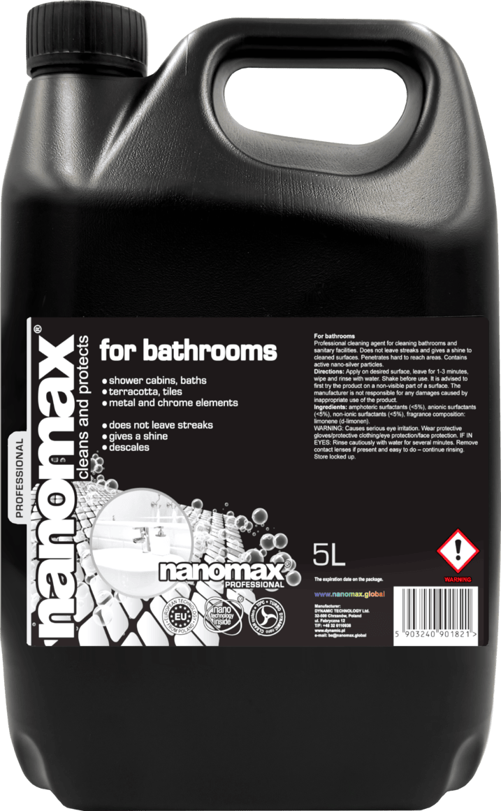 Bathroom and Sanitary Facilities Cleaner, nanomax PRO, 5000 ml