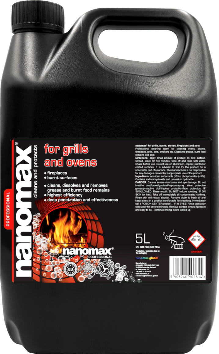 Oven, Fireplace and Grill Cleaner, nanomax PRO, 5000 ml