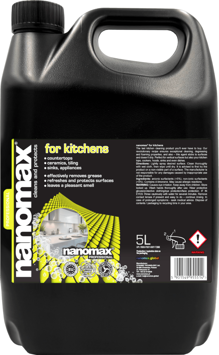 Kitchen and Worktop Cleaner, nanomax PRO, 5000 ml