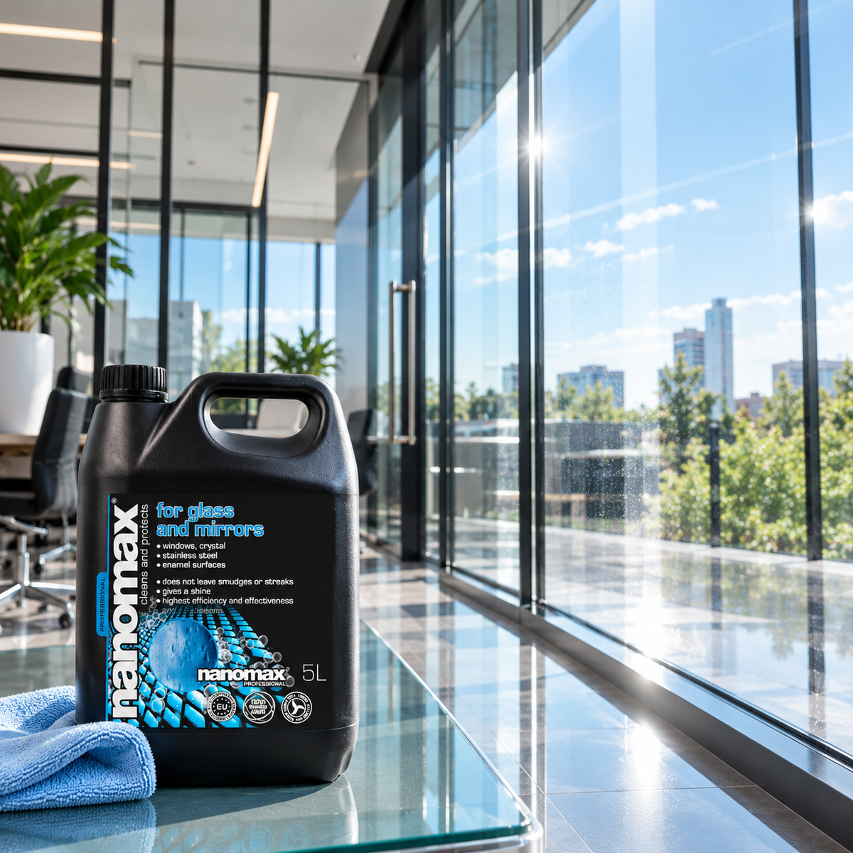 Window and Glass Cleaner, nanomax PRO, 5000 ml