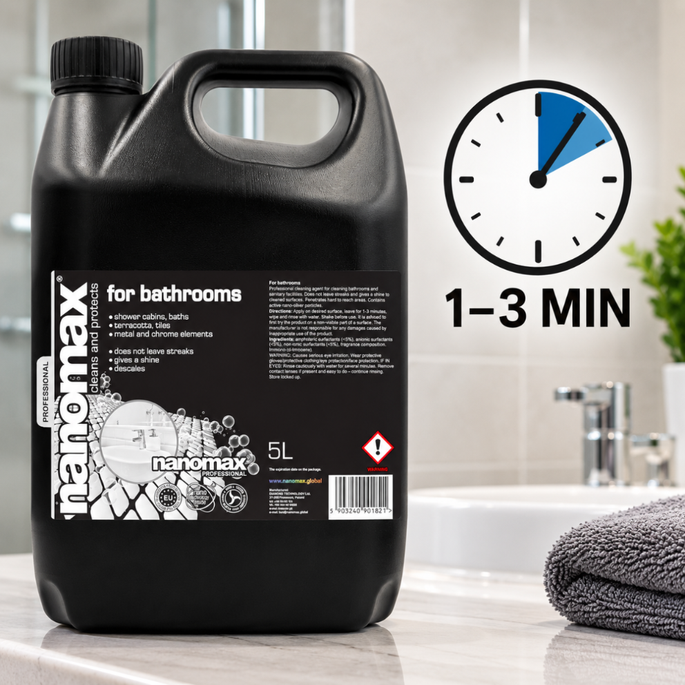 Bathroom and Sanitary Facilities Cleaner, nanomax PRO, 5000 ml