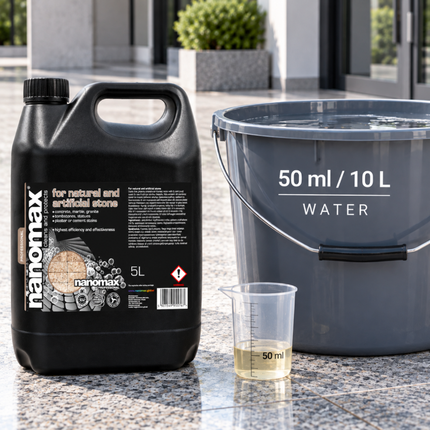 Stone Cleaner for Statues and Tombstones, nanomax PRO, 5000 ml