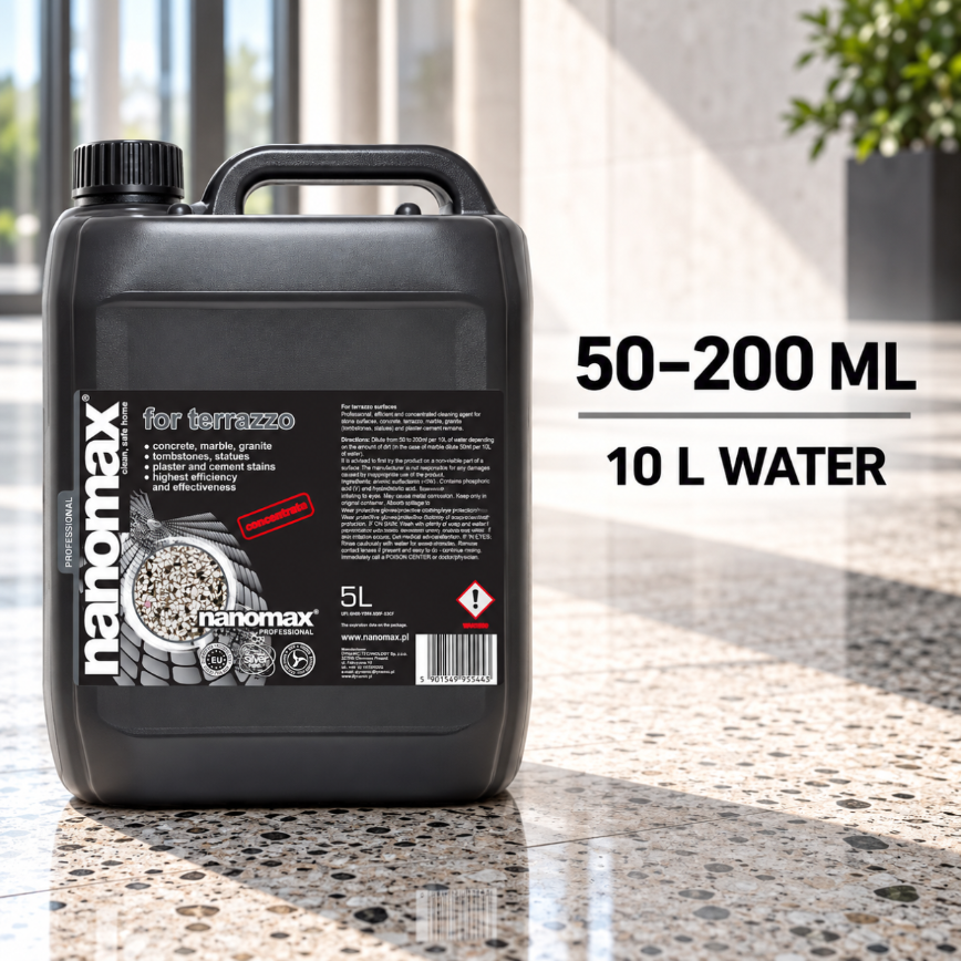 Floor Cleaner for Paving, Terrazzo and Stone, nanomax PRO, 5000 ml