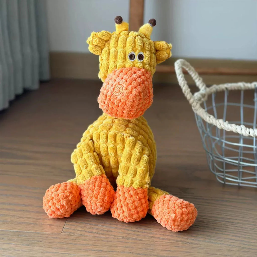 YELLOW Color Donkey Plush Squeaky Dog Toy – Soft Chew & Play Companion