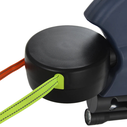 Retractable dual dog leash with LED light, 3 m nylon, walking two dogs