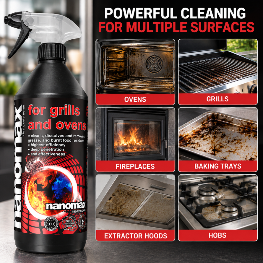 Oven, Fireplace and Grill Cleaner, nanomax PRO, 1000 ml