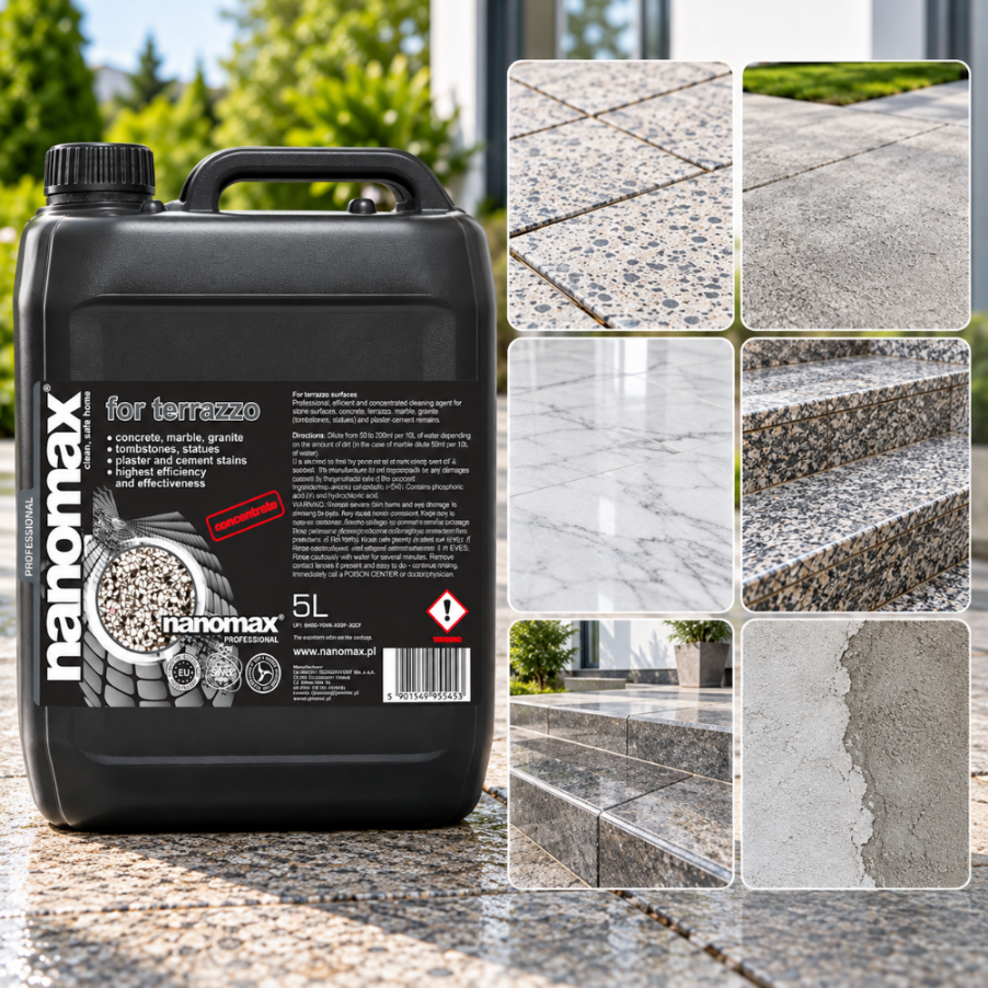 Floor Cleaner for Paving, Terrazzo and Stone, nanomax PRO, 5000 ml