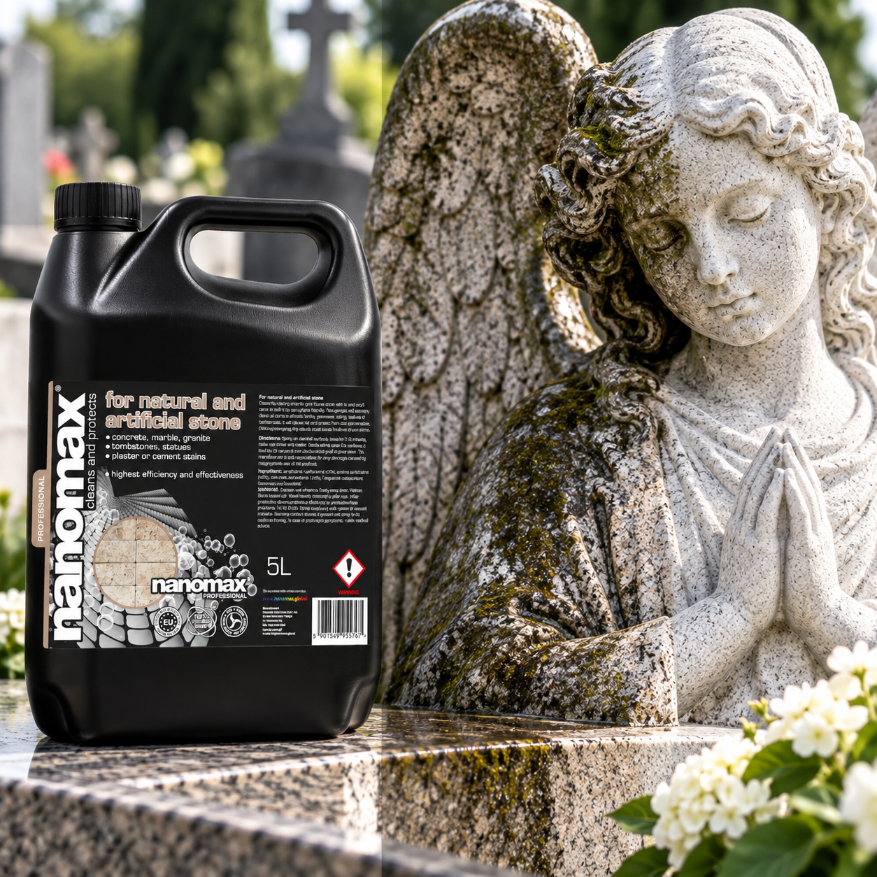 Stone Cleaner for Statues and Tombstones, nanomax PRO, 5000 ml