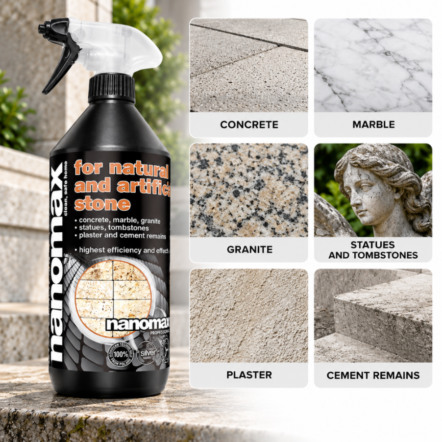 Stone Cleaner for Statues and Tombstones, nanomax PRO, 1000 ml