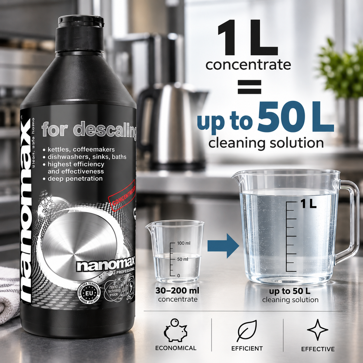 Descaler, nanomax PRO, 1000 ml
