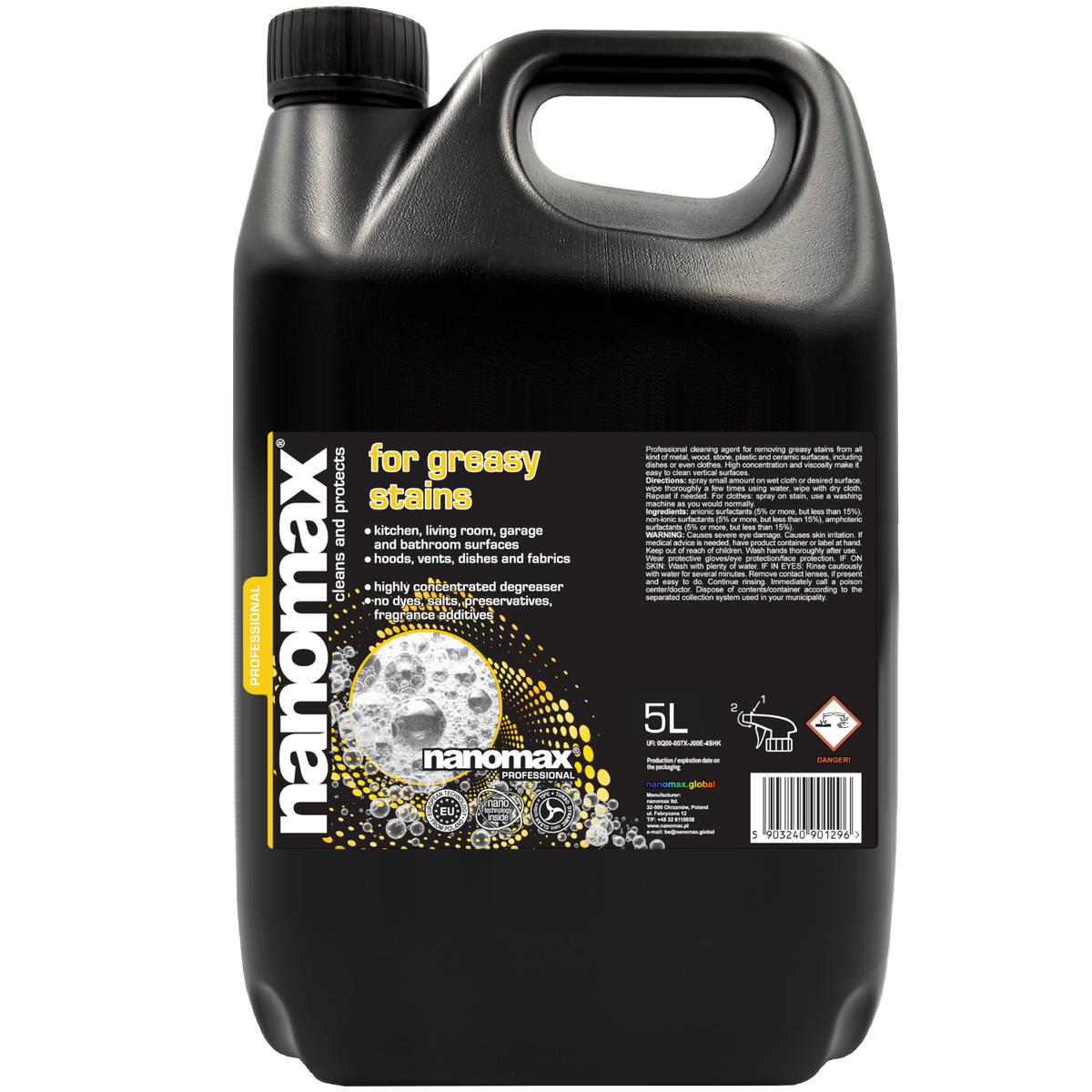 Grease Cleaner, nanomax PRO, 5000 ml
