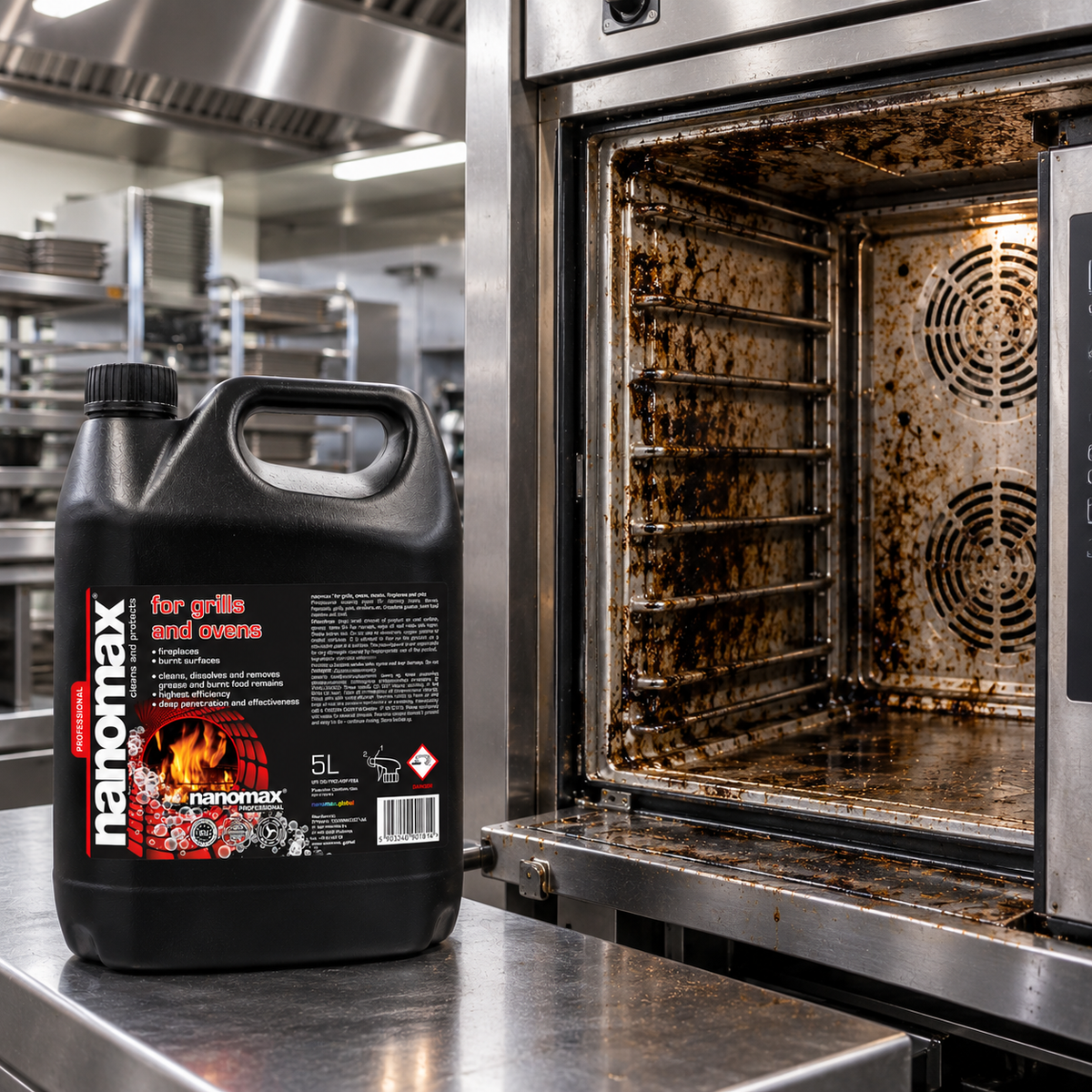 Oven, Fireplace and Grill Cleaner, nanomax PRO, 5000 ml