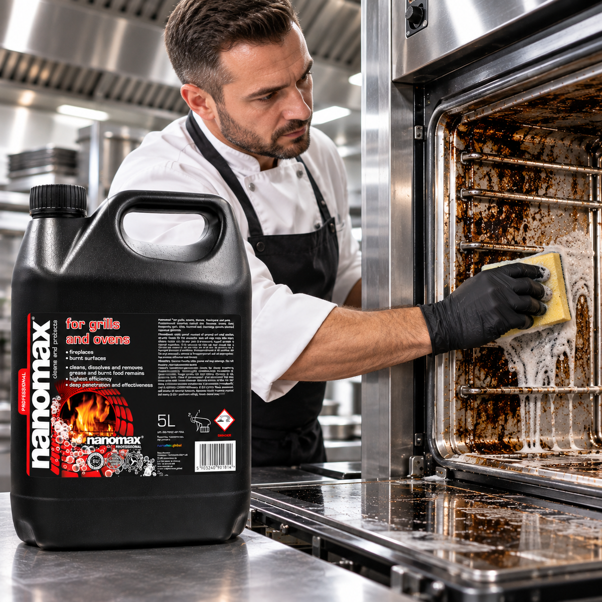 Oven, Fireplace and Grill Cleaner, nanomax PRO, 5000 ml