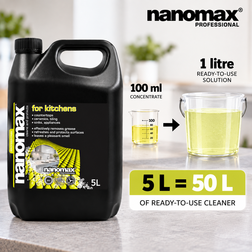 Kitchen and Worktop Cleaner, nanomax PRO, 5000 ml