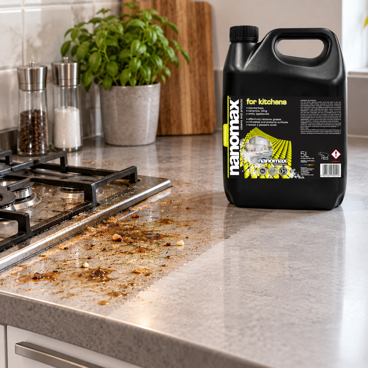 Kitchen and Worktop Cleaner, nanomax PRO, 5000 ml